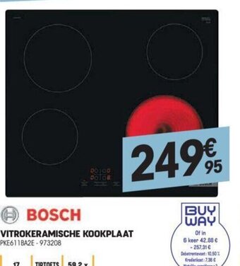 Electro Depot Bosch vitrokeramische kookplaat PKE611BA2E-973208 aanbieding