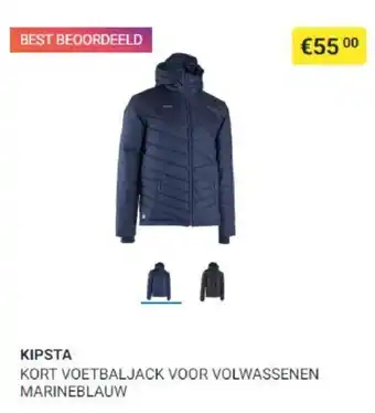 Decathlon Kipsta kort voetbaljack voor volwassenen marineblauw aanbieding