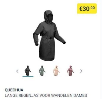 Quechua lange regenjas voor wandelen dames