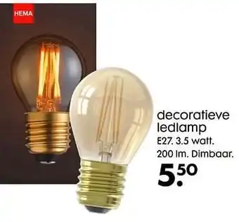 HEMA Decoratieve ledlamp e27 3.5 watt aanbieding