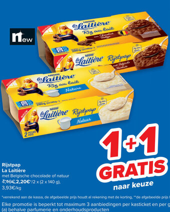 Carrefour Rijstpap la laitiere aanbieding