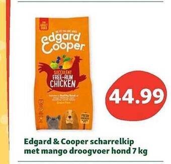 Maxi Zoo Edgard & cooper scharrelkip met mango droogvoer hond 7 kg aanbieding