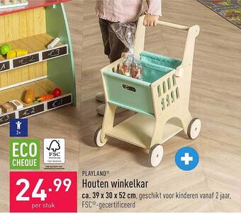 ALDI Playland houten winkelkar aanbieding