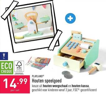 ALDI Playland houten speelgoed aanbieding