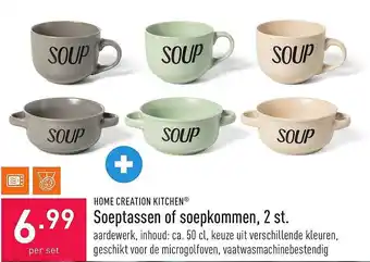 ALDI Home creation kitchen soeptassen of soepkommen, 2 st aanbieding