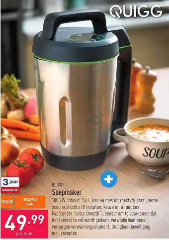 ALDI Quigg soepmaker aanbieding