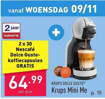 ALDI Krups dolce gusto krups mini me aanbieding