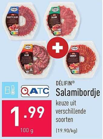 ALDI Délifin salamibordje aanbieding