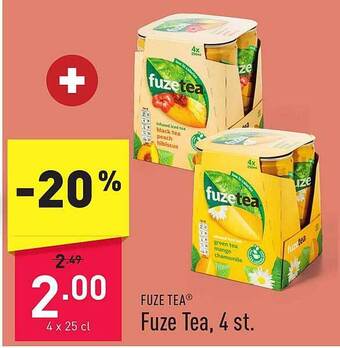 ALDI Fuze tea, 4 st aanbieding