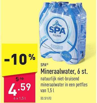ALDI Spa mineraalwater, 6 st aanbieding