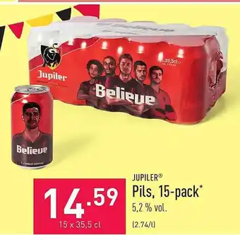 ALDI Jupiler pils, 15pack aanbieding