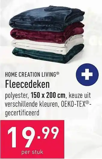 ALDI Home creation living fleecedeken aanbieding