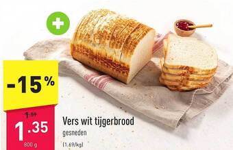 ALDI Vers wit tijgerbrood aanbieding