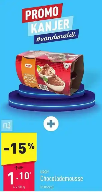 ALDI Ursi chocolademousse aanbieding
