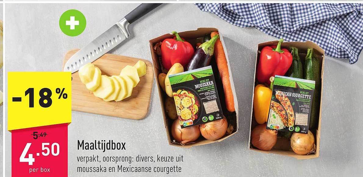Maaltijdbox promotie bij ALDI