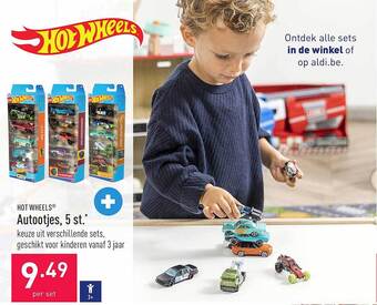ALDI Hot wheels autootjes, 5 st aanbieding