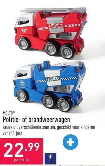 Molto politie of brandweerwagen