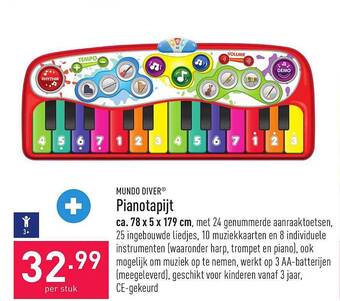 Mundo diver pianotapijt