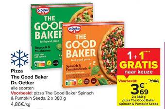 Carrefour Pizza the good baker dr oetker aanbieding