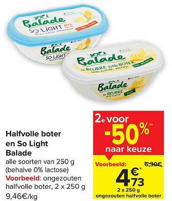 Halfvolle boter en so light balade
