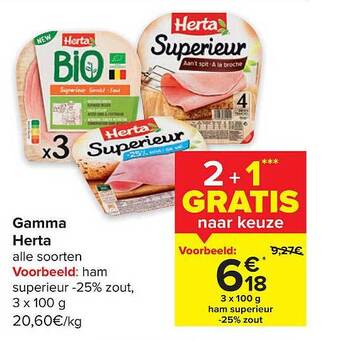 Carrefour Gamma herta aanbieding