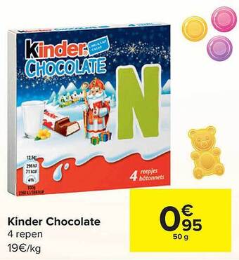 Carrefour Kinder chocolate aanbieding