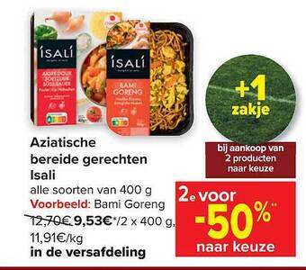 Carrefour Aziatische bereide gerechten isali aanbieding