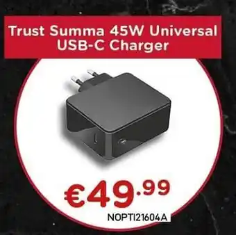 CompuDeals Trust summa 45w universal usb-c charger aanbieding