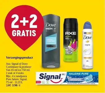 Verzorgingsproduct Axe, Signal of Dove van 45ml tot 750 ml 1 stuk of 4 stuks