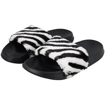 Action Slippers met faux fur aanbieding