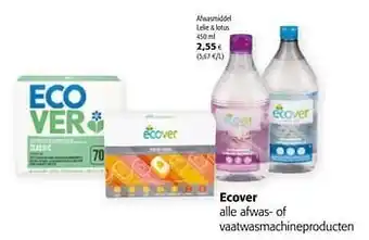Colruyt Ecover afwasmiddel lelie + lotus aanbieding