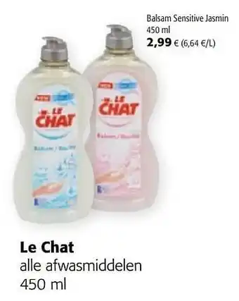 Colruyt Le chat balsam sensitive jasmin 450 ml aanbieding
