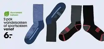 2-pak wandelsokken of sportsokken