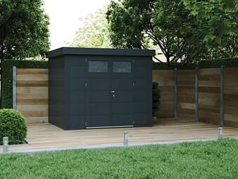 Makro Stalen tuinhuis Eleganto 270 x 240 cm dubbele deur + gratis drempeloprit t.w.v. € 179,00 aanbieding