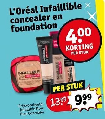 Kruidvat Infallible more than concealer aanbieding