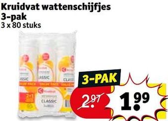 Kruidvat Kruidvat wattenschijfjes aanbieding