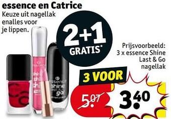 Kruidvat Essence shine last + go nagellak aanbieding