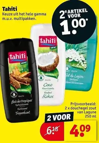 Kruidvat Douchegel zout van lagune 250 ml aanbieding