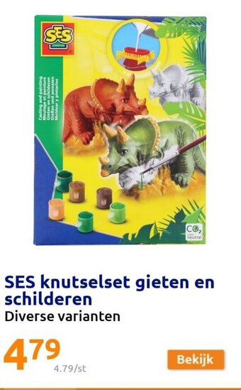 Action SES Knutselset Gieten en Schilderen aanbieding