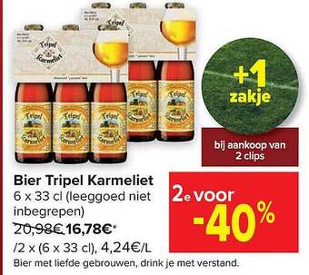Carrefour Bier tripel karmeliet aanbieding