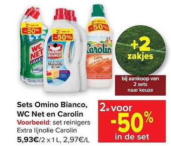 Carrefour Sets omino bianco, wc net en carolin aanbieding
