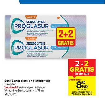 Carrefour Sets sensodyne en parodontax aanbieding