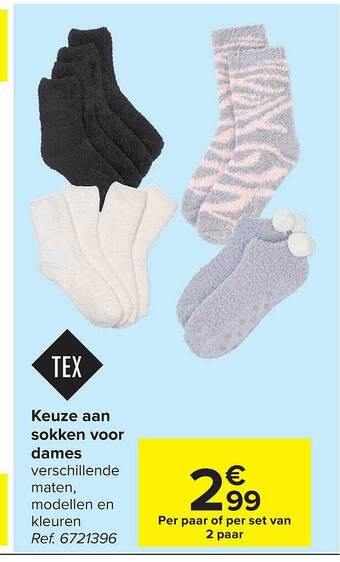 Carrefour Tex keuze aan sokken voor dames aanbieding