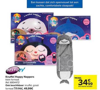 Carrefour Best of tv knuffel happy nappers aanbieding