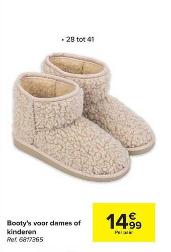 Carrefour Booty's voor dames of kinderen aanbieding