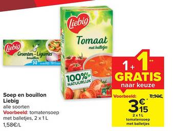 Carrefour Soep en bouillon liebig aanbieding