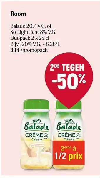 Delhaize Room balade aanbieding