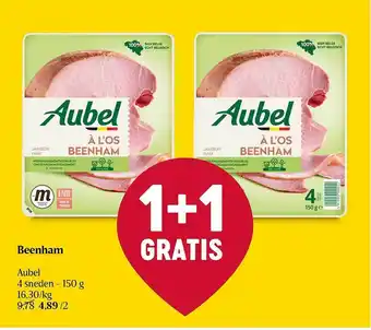 Delhaize Beenham aubel 1+1 gratis aanbieding