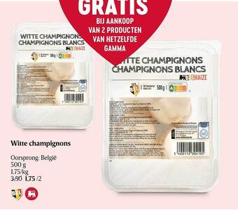 Delhaize Witte champignons aanbieding