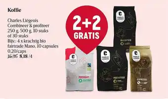 Delhaize Koffie charles liegeois 2+2 gratis aanbieding